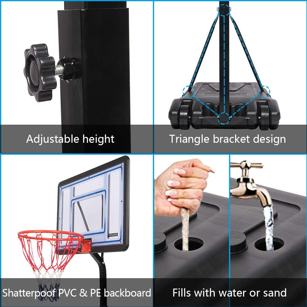 "Ultimate Poolside Basketball Fun: Adjustable Height Swimming Pool Basketball Hoop with Durable PVC Backboard and Dual Basketball Nets - Perfect for Kids and Adults!"